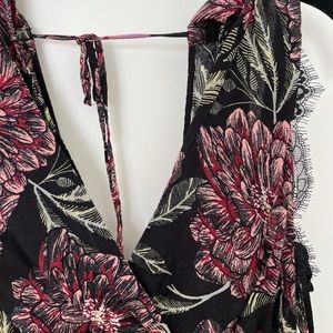 Black and purple floral dress